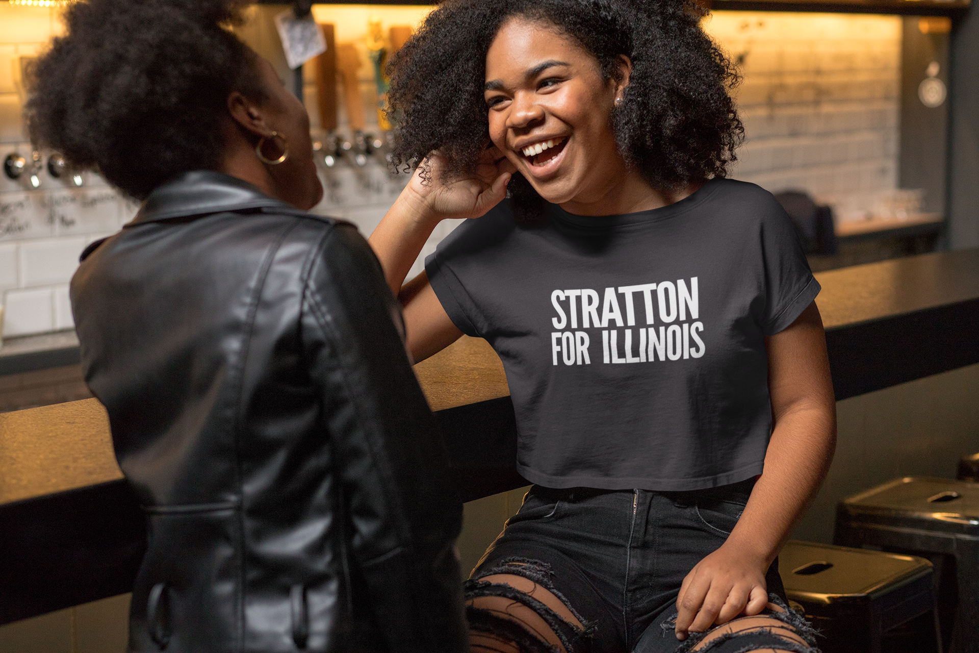 Juliana Stratton for Illinois Senate — Women's Crop Tee