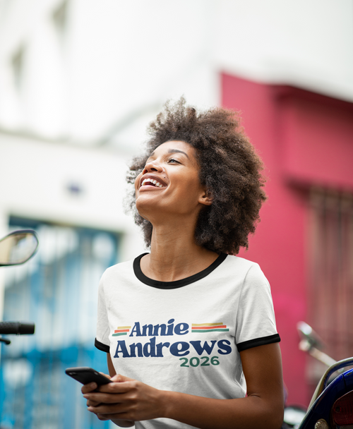Annie Andrews 2026 Retro Ringer T-Shirt