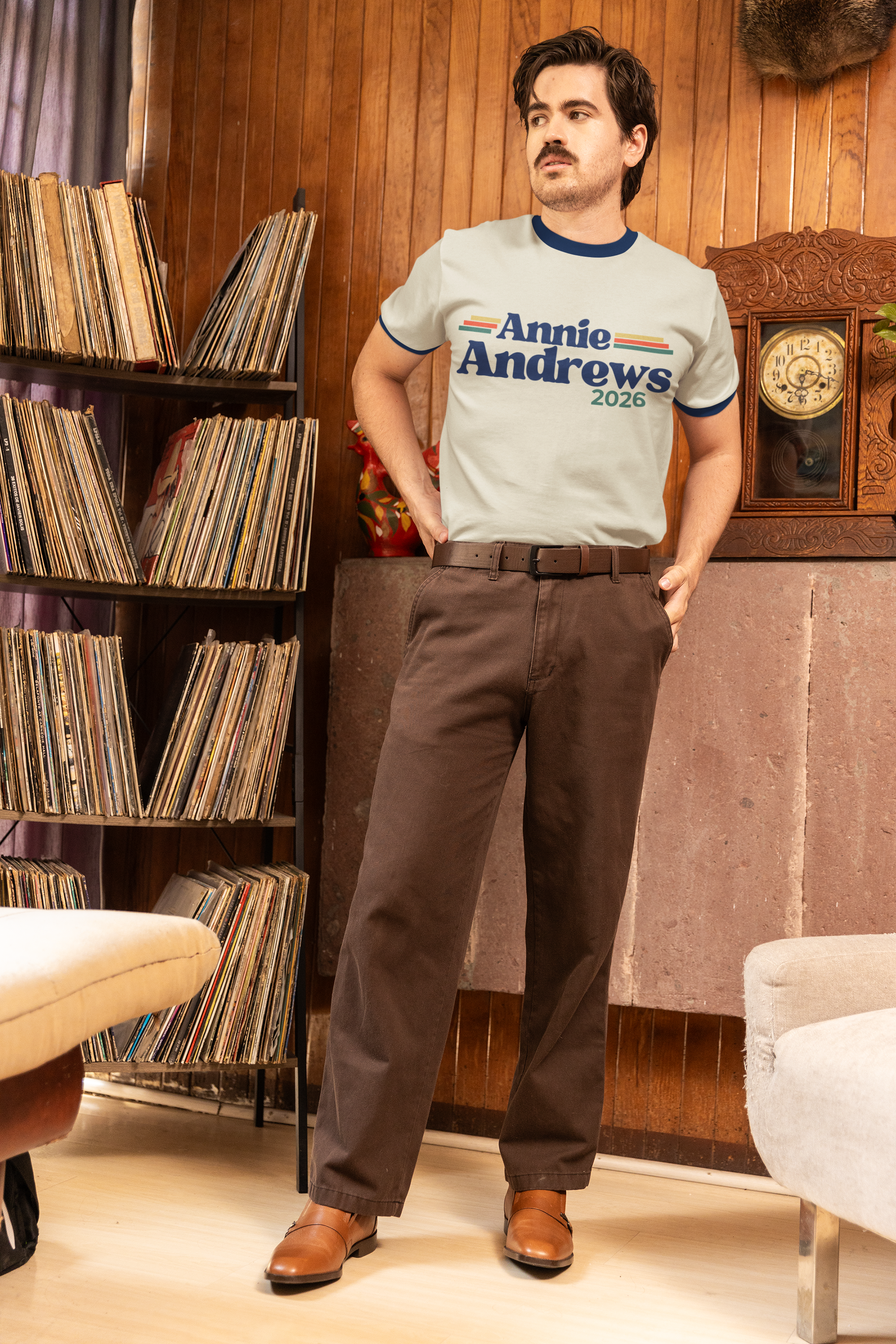 Annie Andrews 2026 Retro Ringer T-Shirt