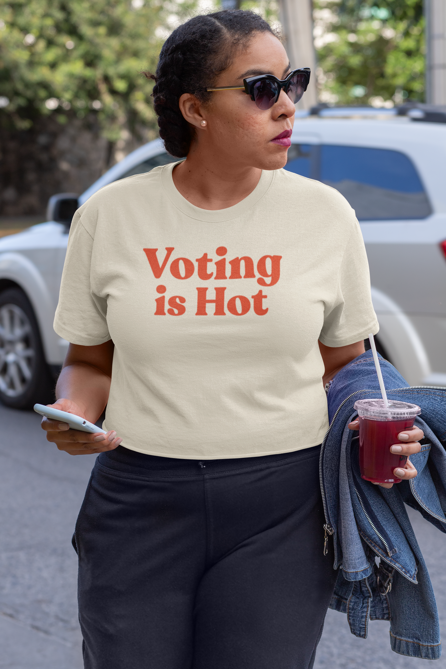 Voting Is Hot Women's Boxy Tee — Political Activism Voter Shirt